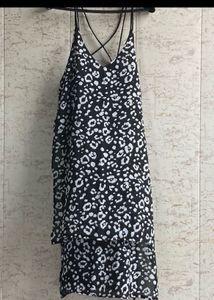 Black &amp; White Print Dress