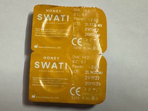 Swati Verma Contact Lenses In Shade Honey (-2