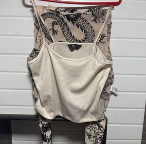 max URB_N Mesh Crop Top with Attached Camisole