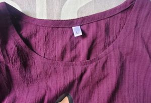 Stylish Purple Tie-Up Top
