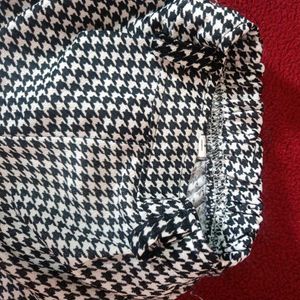 White Tank &amp; Houndstooth Shorts Set