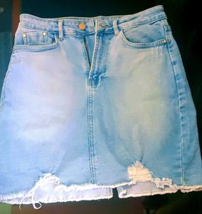 Sky Blue Mini Skirt For Your Teenager Girls.