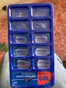 Transparent Nails, 100 Reusable Artificial Fake Na
