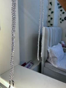 Lilac Faux Fur Beaded Shoulder Bag
