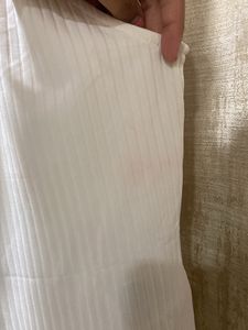H&amp;M White Ribbed Body Suit