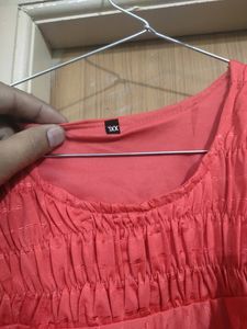 Neon Red Color Top XXL size
