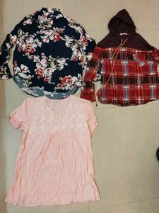 Multi Design Tops Cotton Good Condition