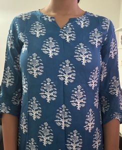 Blue Ethnic Short Kurti