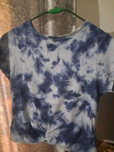 Tie Dye Blue Crop Top