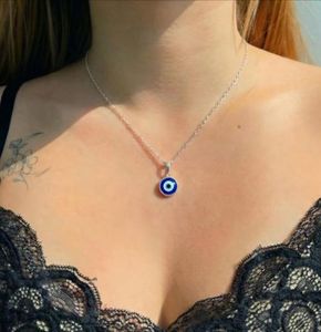 Evil Eye Silver Pendant Necklace