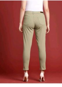 Olive Green Loose Fit high waist Jeans