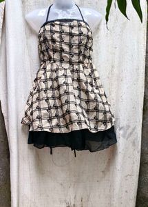 23277. Cute Plaid Mini Dress