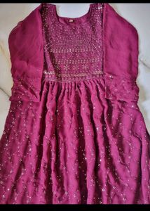 Nyra Cut Sequence Work Kurti &amp; Palazzo