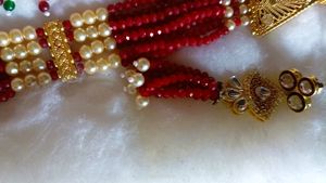 Red Beaded Indian Jewelry Set