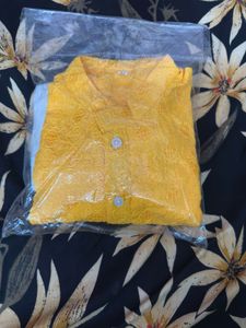 Yellow Embroidered Kurta