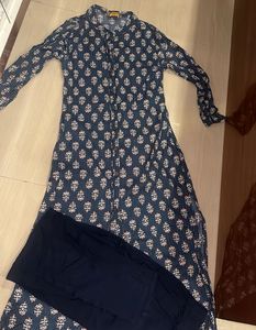 Elegant Floral Print Kurta Set