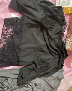 Sheer Black Lace Top