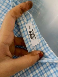 Blue Gingham Crop Top