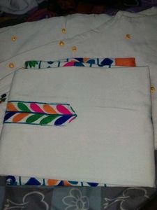 Embroidered White Kurta