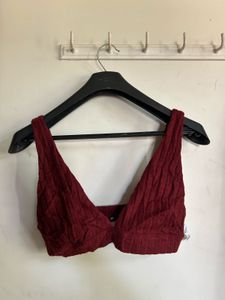 Burgundy Bralette Top