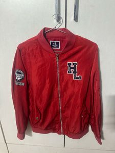 Red Varsity Bomber Jacket