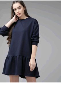 Navy Drop Waist Dress