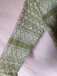 Green Embellished Shirt