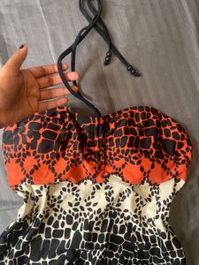 Patterned Halter Top