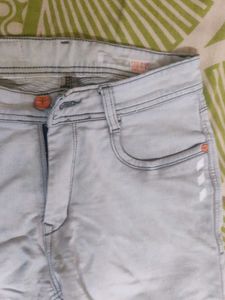 Men&#39;s Grey White Classic Jeans