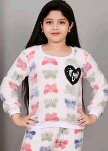 Cute Butterfly Print Girls Set