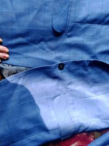 Stylish Blue Plaid Blazer