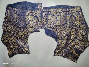 Blue & Gold Floral Blouse