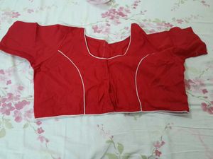 Red Embroidered Blouse