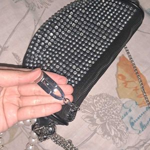 Imported Rhinestone Embellished Handbag/slingbag