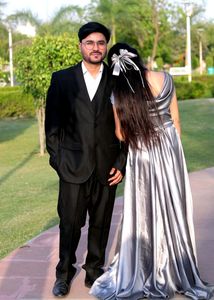 Prewedding Gown Silver Colour