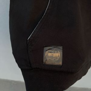 Black Graphic Print Hoodie