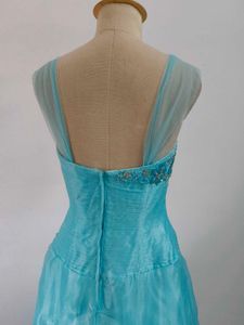 Aqua Embellished Gown