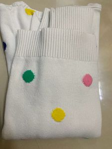 Kids White Polka Dots Sweater(LOWEST PRICE)