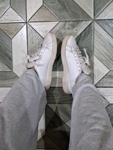 Puma White Leather Sneakers