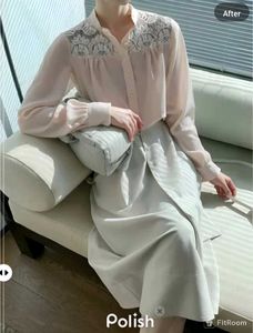 New With Tag Korean Beige Asthetic Art Shirt