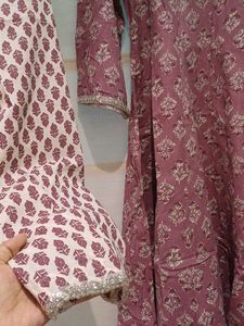 Mauve Paisley Print Top &amp; Pants Set