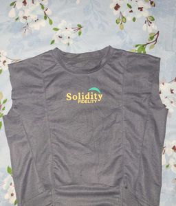 Gray Graphic Tee metallic