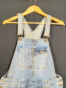 Blue Denim Dungree Shorts (Women's)