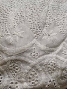 White Chikankari Kurti - L