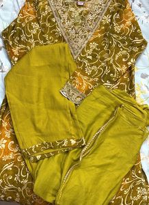 Lime Green Color Suit Set With XL Size