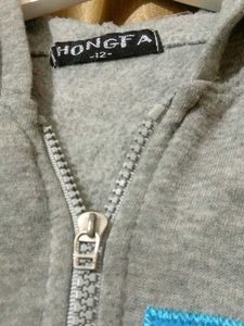 Boys Grey Sports Hoodie