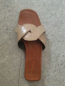 Beige Braided Slides