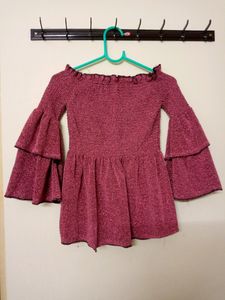 Off Shoulder Crop Stretchable Top