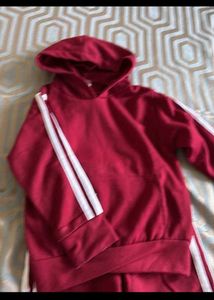 Kids Maroon Hoodie &amp; Pants Set