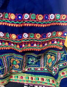Blue Embroidered Saree